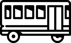 Bus Facing Right Editable Svg Line Art, Free Vectors File